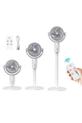 JOSHBERG Rechargeable Pedestal Fan with Remote Control, Outer Packing Separate