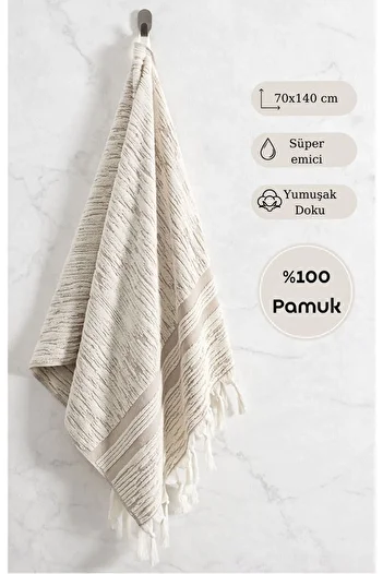 Karna Home Cotton Single Towel Jacquard Carnation Premium Stella 70X140Cm