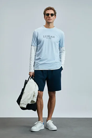 Lufian Moon Men's Shorts Tracksuit Navy Blue