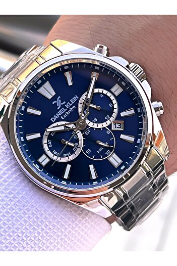 Daniel Klein Special Boxed Groom's Watch Steel Band Inner Functions Active 30 Mt Water Resistant Men's Wristwatch