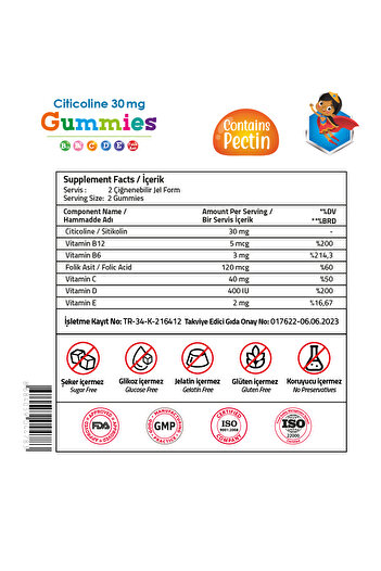 Validus Kids (SİTİKOLİN) 60 Gummies