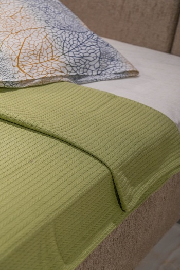 Sofline 100% Cotton Single Summer Knitted Pique, Bedspread, Anti-Sweat Fabric (160X240Cm)
