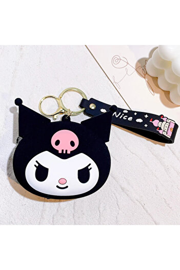 Miniso Kuromi Anime Sanrio Hello Kitty Cinnamorol Keychain Silicone Coin Wallet Cute Melody Kuromi Mini Por