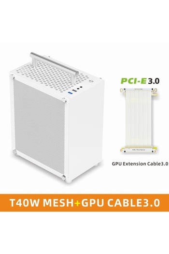 Choice T40 White Cable3.0 METALFISH T40 Mini ITX Black Case 7L Gaming Computer Chassis Compact transparent