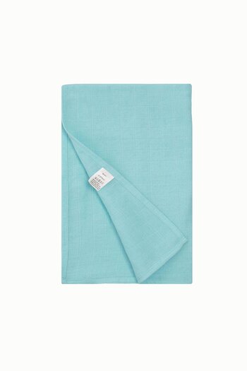 Boumini Cotton Muslin Blanket 120X120 cm Turquoise