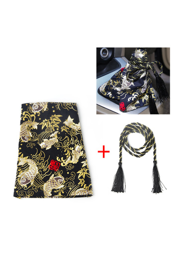 Choice D Universal Car Accessories Pattern Style Canvas Katana Shift Lever Knob Dust Cover Racing Samurai .