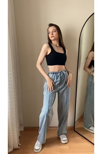 pass&pass 2504 Slim Jeans Loose Pants with Elastic Waist