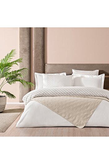 Taç Taç Julietta Bedspread Double Duvet Cover Set Beige