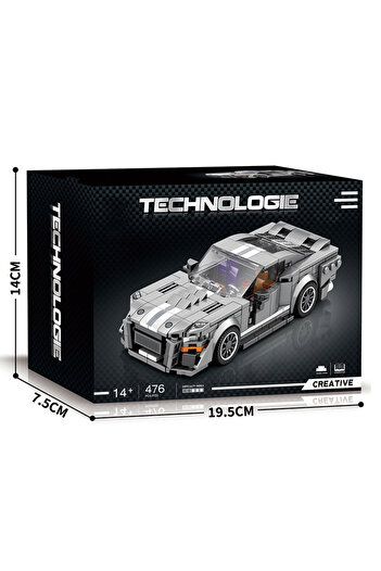 Choice With Box 476PCS Sports Car Building Blocks City Speed Classic Vehicle Series 1:24 Scale Model Childr