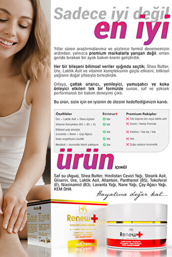 Herbaladen Ayak ve Topuk Çatlak, Ayak Koku, , Kaşınma Önleyici ve Yenileyici Bakım Kremi 100 ML
