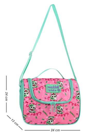 Royal Glow Licensed Ice Cream Patterned Flat Candy Thermal Girl Lunchbox and Food Bag