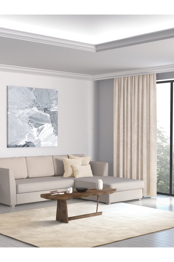 Perle Home Daily Series Ecru Color Island Background Curtain