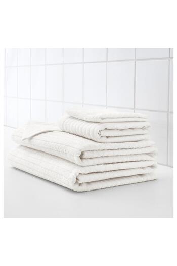 IKEA 4 Pieces Bathroom-Kitchen Hand Towel White Color 30X30 Cm, 4 Pieces