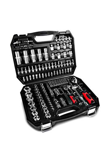 Blasko Trusa scule profesionala 108 piese Chrome Vanadium, capete tubulare, surubelnite clichet