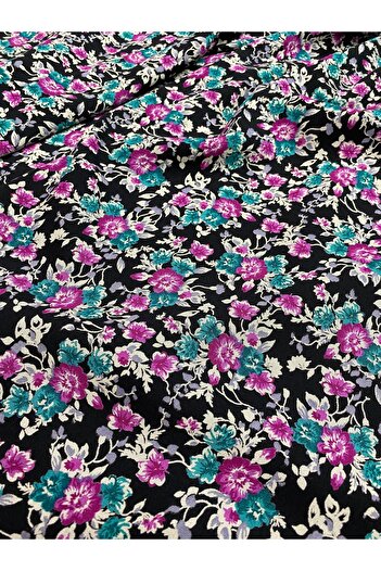 sinankardeşler Viscose Patterned Large Size Women's Shalwar - Elastic Pockets