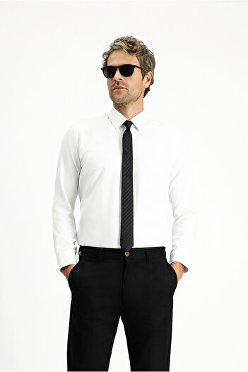 Kiğılı Μακρυμάνικο Slim Fit Κλασικό γιακά Oxford Βαμβακερό πουκάμισο Easy-Iron