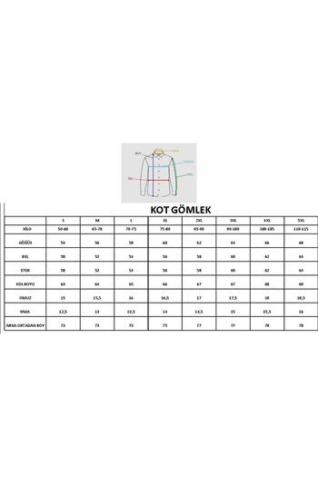 YXC Men's Shirt Cotton Slim Fit Long Sleeve Light Blue Men's Shirt with Pockets
