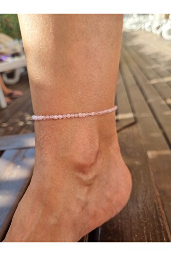 NEMOR STUDIO Pink Cat's Eye Natural Stone Anklet