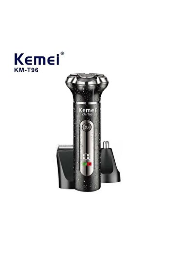 Kemei 3-in-1 Rechargeable Shaver Kit – Electric Shaver, Hair Trimmer & Nose Trimmer