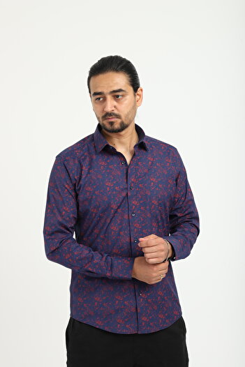 EMILIO BETTI Slim Fit Printed Shirt