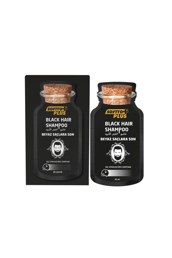 Softto Plus Softto Plus Instant Black Dye Shampoo - 10x25ml | Fast Natural Dyeing