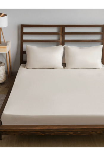 Arte Cotone Satin Elastic Premium Double Sheet Set Pillowcase |   Antibacterial Property