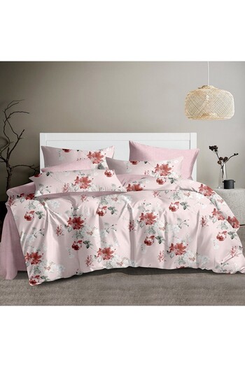 Favourite Vivert Pink Multicolor Print Comforter Set King, Double 6 Piece Set