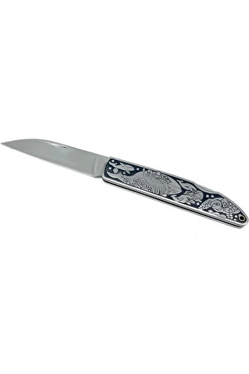 232premiumquality Sea Creatures Engraved Embroidered Pocket Knife