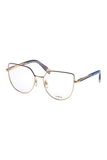 FURLA Women's eyeglasses frames VFU673 309M, Metal, Gold, 55 mm