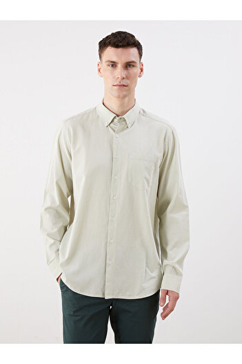 LC Waikiki Regular Fit Long Sleeve Poplin Men's Shirt