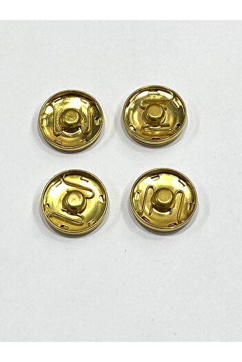 karantuhafiye Metal Snap Fastener / Coat Cardigan Snap Fastener Large Size Snap Fastener / Set of 4 / 2.5 cm / Gold