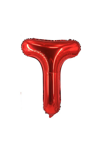 SDEPOT SDEPOT metallic foil balloon, letter T, red, 40 cm