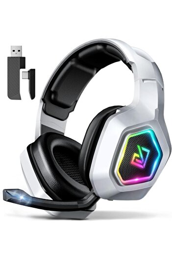 Generic Garlo Wireless Gaming Headset with 7.1 Surround Sound & 60H+ Hrs, 2.4GHz/Wired/Bluetooth Gaming Head