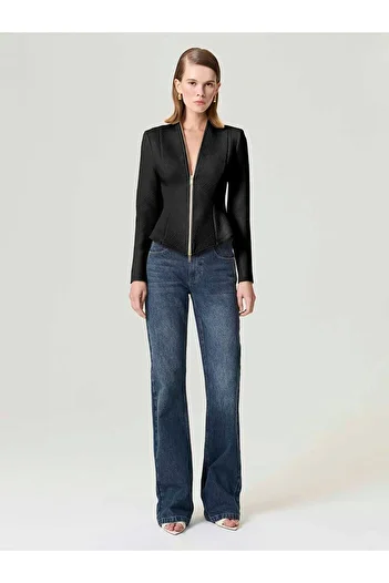 Nocturne Zipper Design Blouse