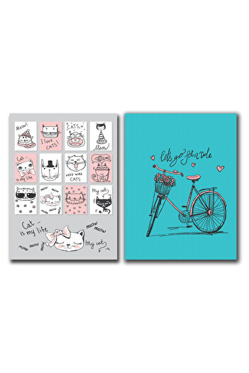 FLY COLOR A4 Stitched Unlined Plain 60 Sheets P.P Cover Notebook 2 Pack