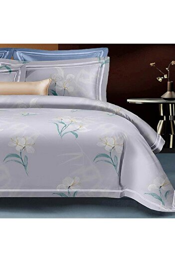 Ferrucci Frochi Light Blue Multicolor Print Duvet Cover Set Twin, Double, 4 Piece Set