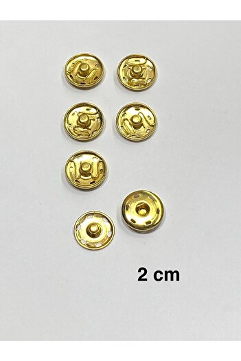 karantuhafiye Metal Snap Fasteners / Coat Cardigan Snap Fasteners / Set of 6 / 2 cm / Gold