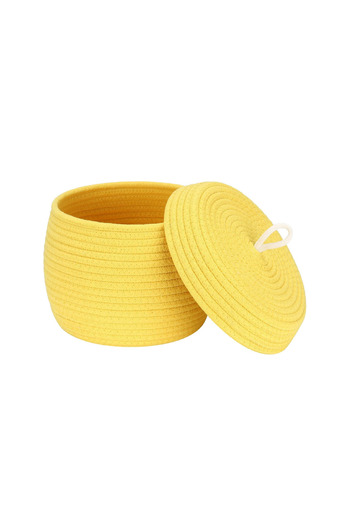 sfb Natural Jute Wicker 23 X 27 cm Potato Onion Basket for Kitchen and Pantry Storage Organizer with Lid
