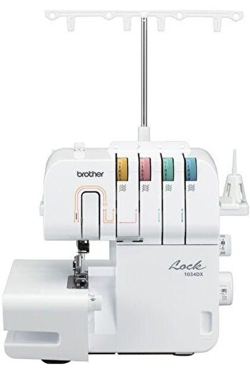 Brother Electromechanical Overlocker 1034DXVM1, 5 Stitch Types, 4 Bobbins, 1300 Stitches/min, LED Li