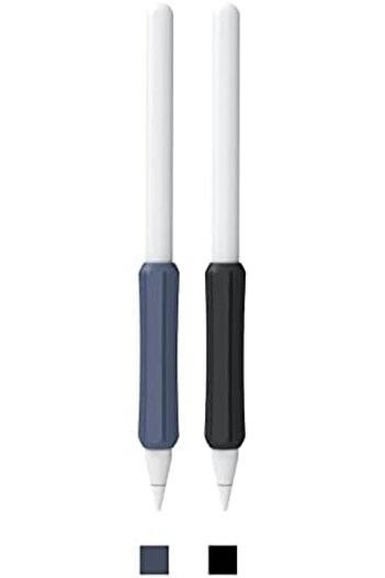 O Ozone Apple Pencil 2nd Gen /1st Silicone Grip Holder |For Magnetic Charging and Double Tap |Black & Blue