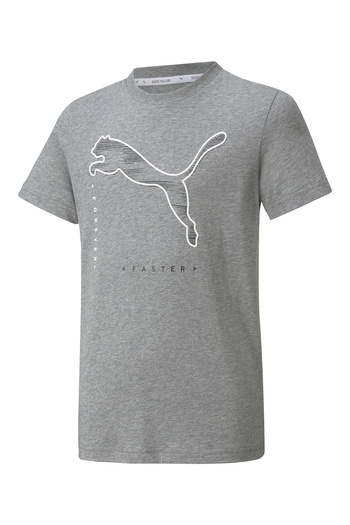 Puma Active Sport Graphic Tee - Medium Gray