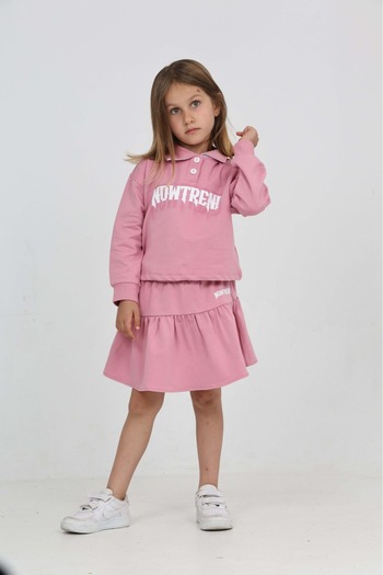 Toontoy Girl's Nowtrend Printed Skirt Suit