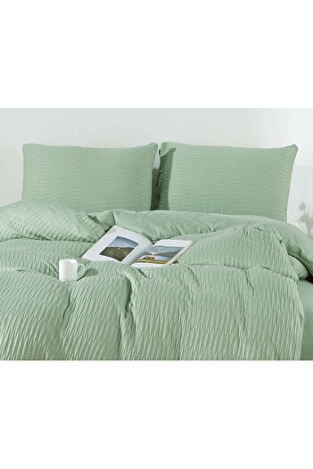 CHIRASO CHIRASO Linen, Finet Creponat, ELASTIC Sheet 180x200 cm, Duvet Cover 200x230 cm, 2 Pillowcases