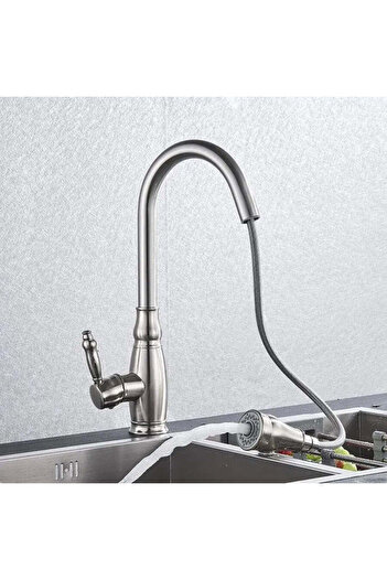 Alista Home Kitchen Faucet with Pull-Out Shower, Stainless Steel SUS 304, Satin, YSQ/105