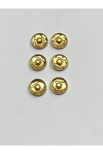 karantuhafiye Metal Snap Fasteners / Coat Cardigan Snap Fasteners / Set of 6 / 1.8 cm / Gold