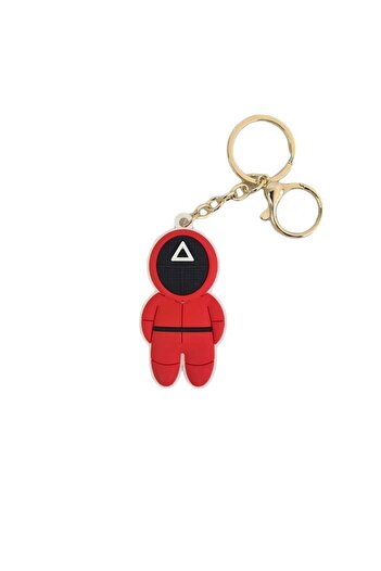 SDX Market Squid game keychain, Triangle Soldier, plastic 4 CM, Sdx Marketï¿½