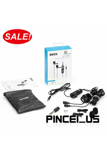 BOYA BY-M1DM Dual Lavalier Microphone Clip-on Lapel Microphone