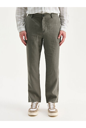 LC Waikiki Sparkling Selections from Shining Store |   Standard Fit Linen Men's Trousers