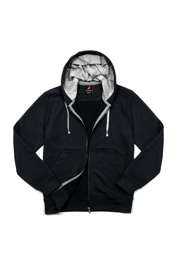 Cottonland Men's Field Normal Cut Three Thread Unsharded Hooded Sweat Coats Dark Gray