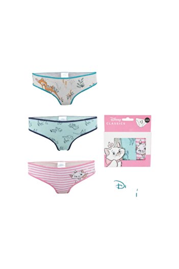 Disney Set 3 chiloti pentru fetite, 100% bumbac, multicolor,